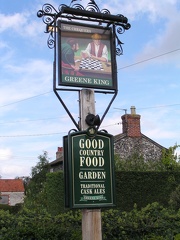 Pub sign for the Chequers in Eriswell.JPG
