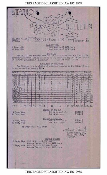 Station Bulletin# 126 8 SEPTEMBER 1944