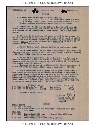 Bulletin# 16, 1 FEBRUARY 1944
