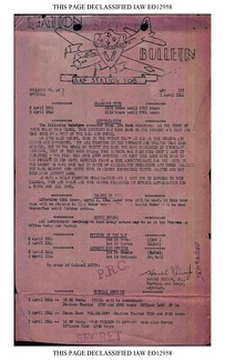 Station Bulletin# 46, 1 APRIL 1944