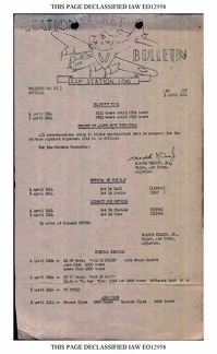 Station Bulletin# 47, 3 APRIL 1944