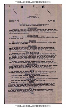BULLETIN# 2, 30 JUNE 1945 Page 1, ISTRES
