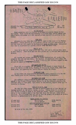 BULLETIN# 12, 16 JULY 1945