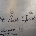 Signature,, Lt Paul P Gordy.  545th Squadron