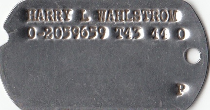 Harry L. Wahlstrom's Dog  Tag
