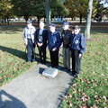 Five Veterans at the 384th plaque.