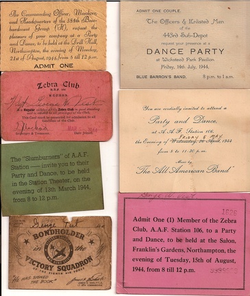 Assorted Dance Cards from Grafton Underwood