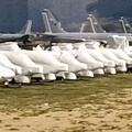 Helicopters in storage