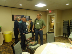Tom Rowley and Mark Meehl in The 384th BG Hospitality Room