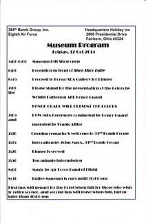 Evening at the USAF Museum, Program, page 2 of 4