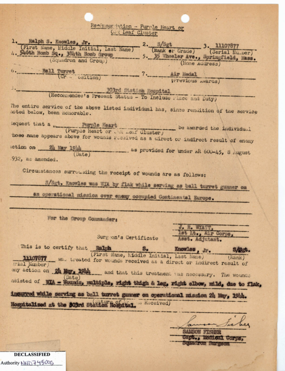KNOWLES, R S 5 Bx 1591 pg 579 FROM S-1 FILE 1944-04-24