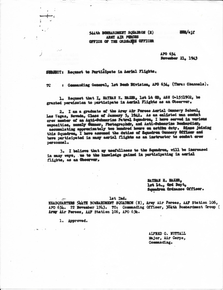 1943-11-21 Request To Participate in Aerial Flight.jpg