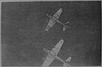 Two 384th B-17s in flight