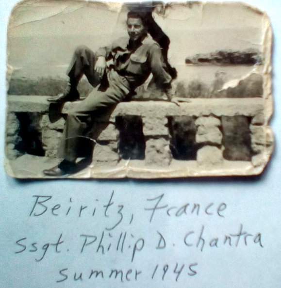 Phillp D. Chantra, Beritz, France Summer 1945.png
