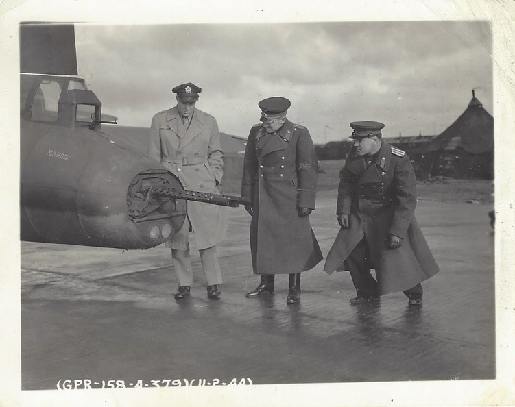 1944_02_11 COL Preston of 379th Bombardment Squadron Received Russian Officers.jpg