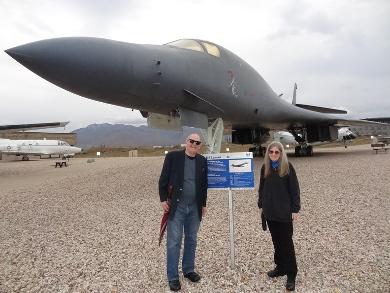 Chuck Walker and Patti Cantrallin front of the B-1.JPG