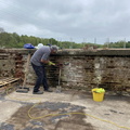 Cleaning the brickwork