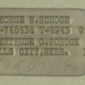 George W. Schock, ID Tag