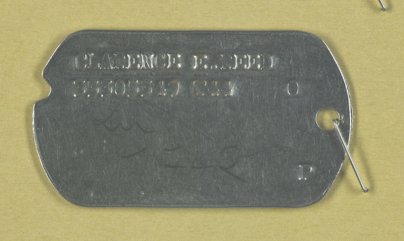 Clarence E. Reed, Id Tag.jpg