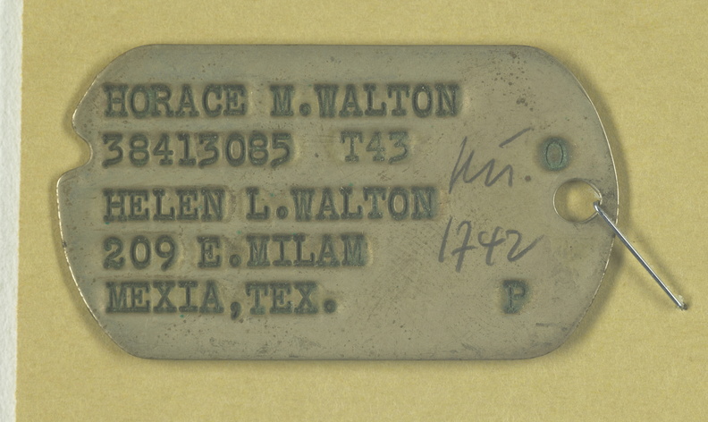 Horace M. Walton, ID Tag.jpg