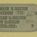 Horace M. Walton, ID Tag