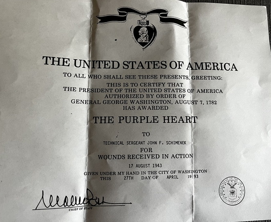 Letter, Dept of Air Force Chief of Staff
