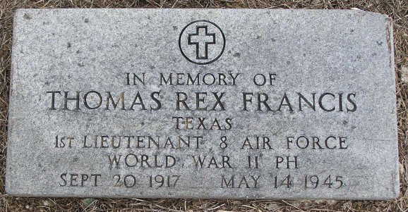 Grave of 1st Lt Thomas Rex Francis.jpg