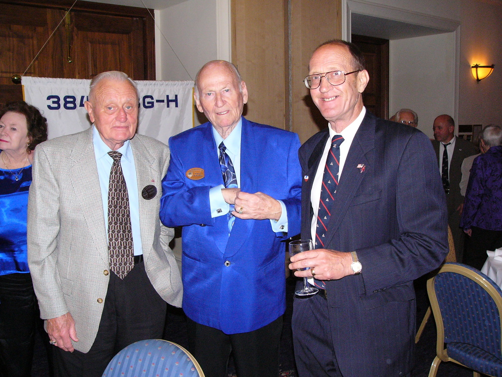 Bill Wilkens (384th Veteran), Lloyd Whitlow (384th Veteran) and Quentin Bland (384th Historian in England)