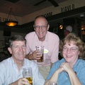 Carol & Frank Alfter with Quentin Bland at dinner at Frankie & Benny's Italian Restaurant.