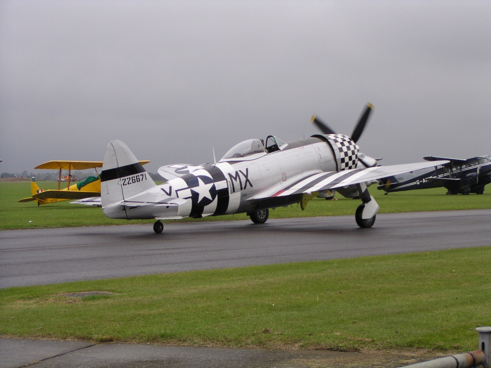 P-47 taxies out for airshow at Duxford.JPG