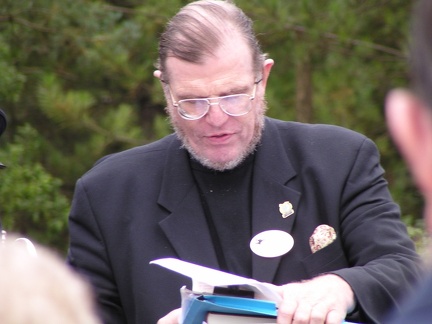 Rev Daniel Foote provided several moving readings at the memorial.JPG