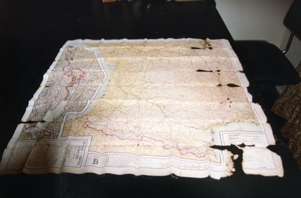 Silk map found on James Young's body. 