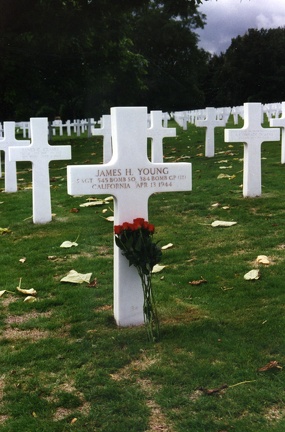 James H. Young's grave at St Avold, France
