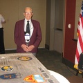 Jack Goetz with the signed wing panel.