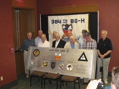 384th BG Veterans with B-17G Wing Panel, Branson, MO, 2010.