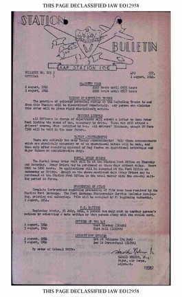 Station Bulletin# 107 1 AUGUST 1944 Page 1