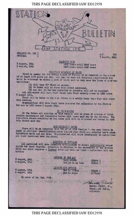 Station Bulletin# 110 7 AUGUST 1944 Page 1