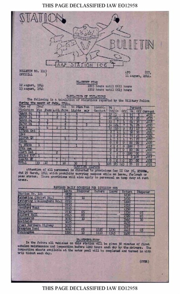 Station Bulletin# 112 11 AUGUST 1944 Page 1