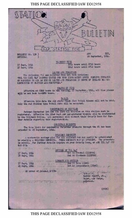 Station Bulletin# 130 16 SEPTEMBER 1944 Page 1
