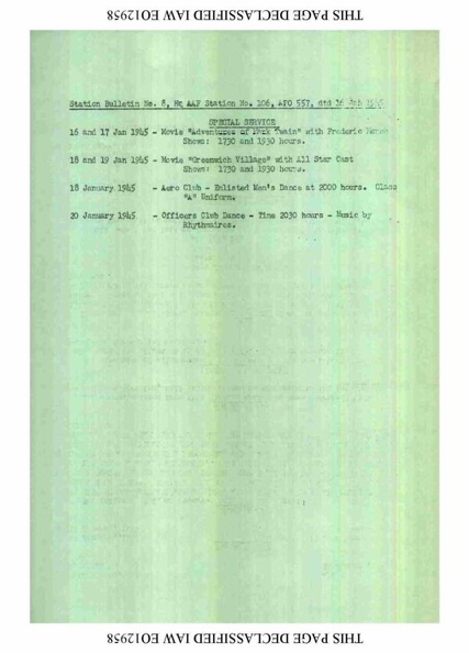 Station Bulletin# 8,  16 JANUARY 1945  Page 2