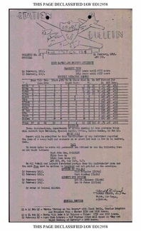 Station Bulletin# 21, 11 FEBRIARY 1945