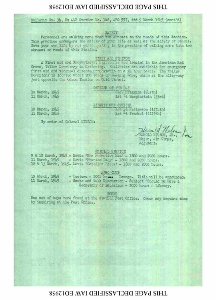 Station Bulletin# 34, 9 MARCH 1945 Page 2