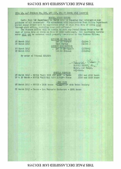 Station Bulletin# 43, 27 MARCH 1945 Page 2