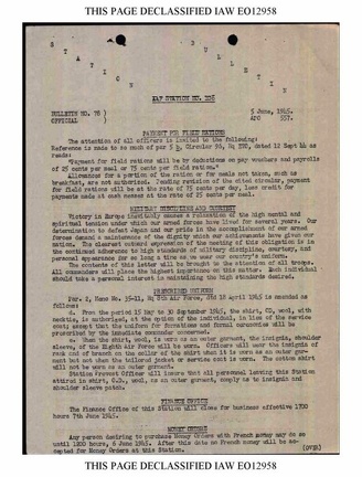 BULLETIN# 78, 5 JUNE 1945 Page 1
