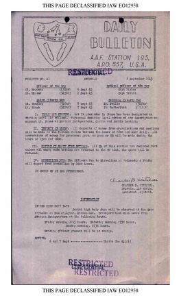 BULLETIN# 41, 6 SEPTEMBER 1945