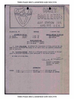 BULLETIN# 66, 1 OCTOBER 1945