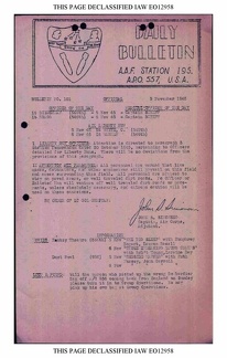 BULLETIN# 101, 5 NOVEMBER 1945