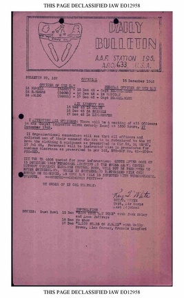 BULLETIN# 137, 15 DECEMBER 1945