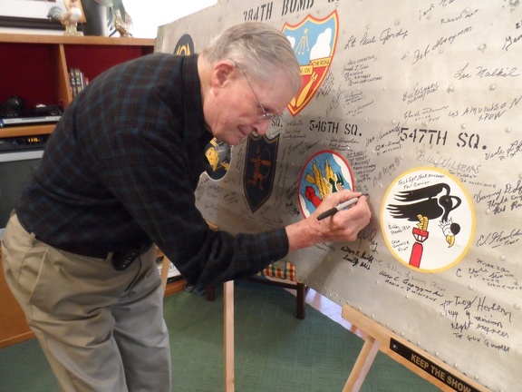 Jim Signing the Wing Panel
