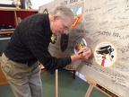 Jim Signing the Wing Panel